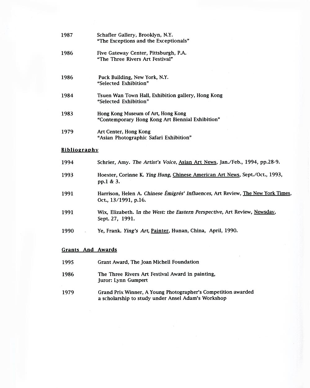 Sui Ying Hung's Resume, pg 3
